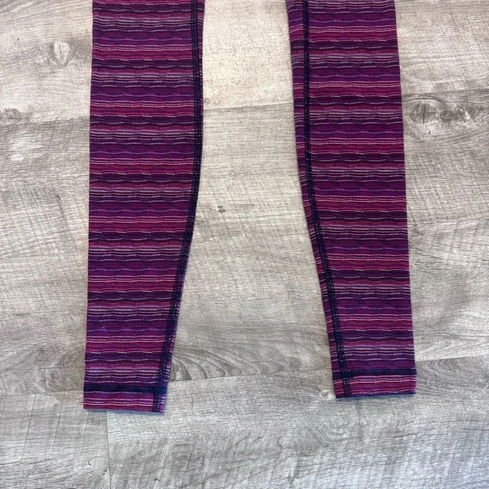 Lululemon Twist Wunder Under Low Rise Space Dyed Regal Plum Leggings Womens 2